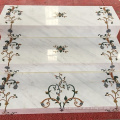 Luxury waterjet marble staircase design